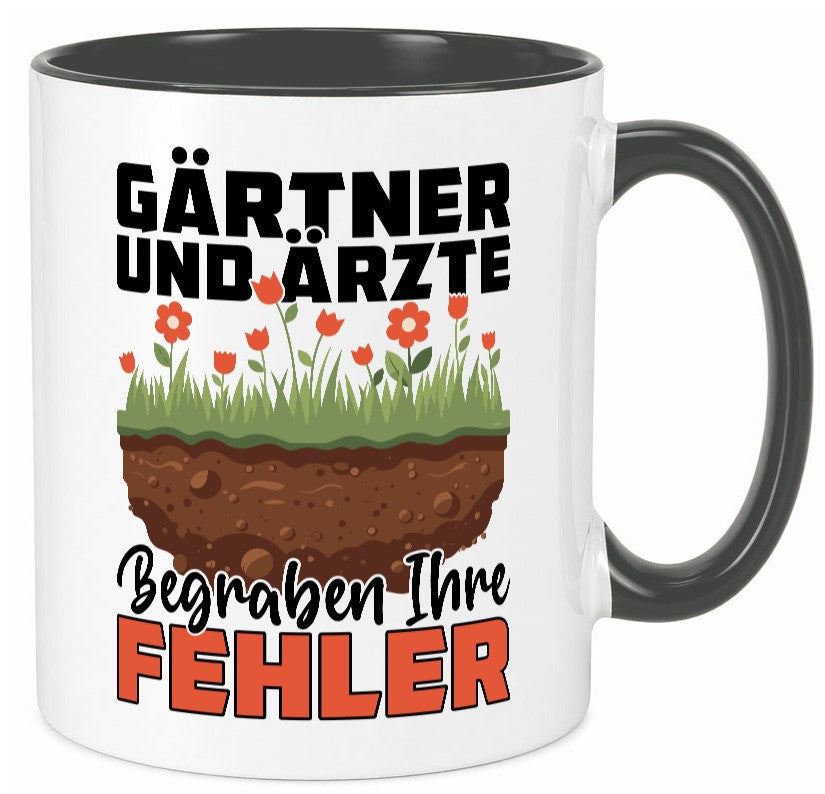 Gärtner und Ãrzte begraben ihre probleme | Humor Geschenkidee Tasse