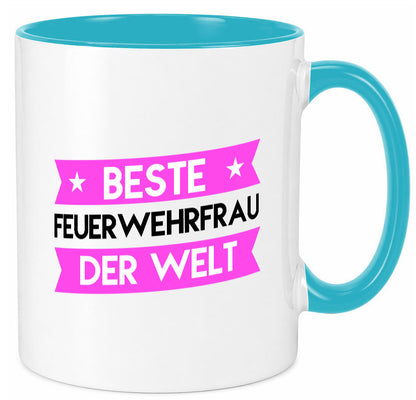 Bester Feuerwehrfrau | Feuerwehr lustig Humor Geschenkidee Geschenk Tasse