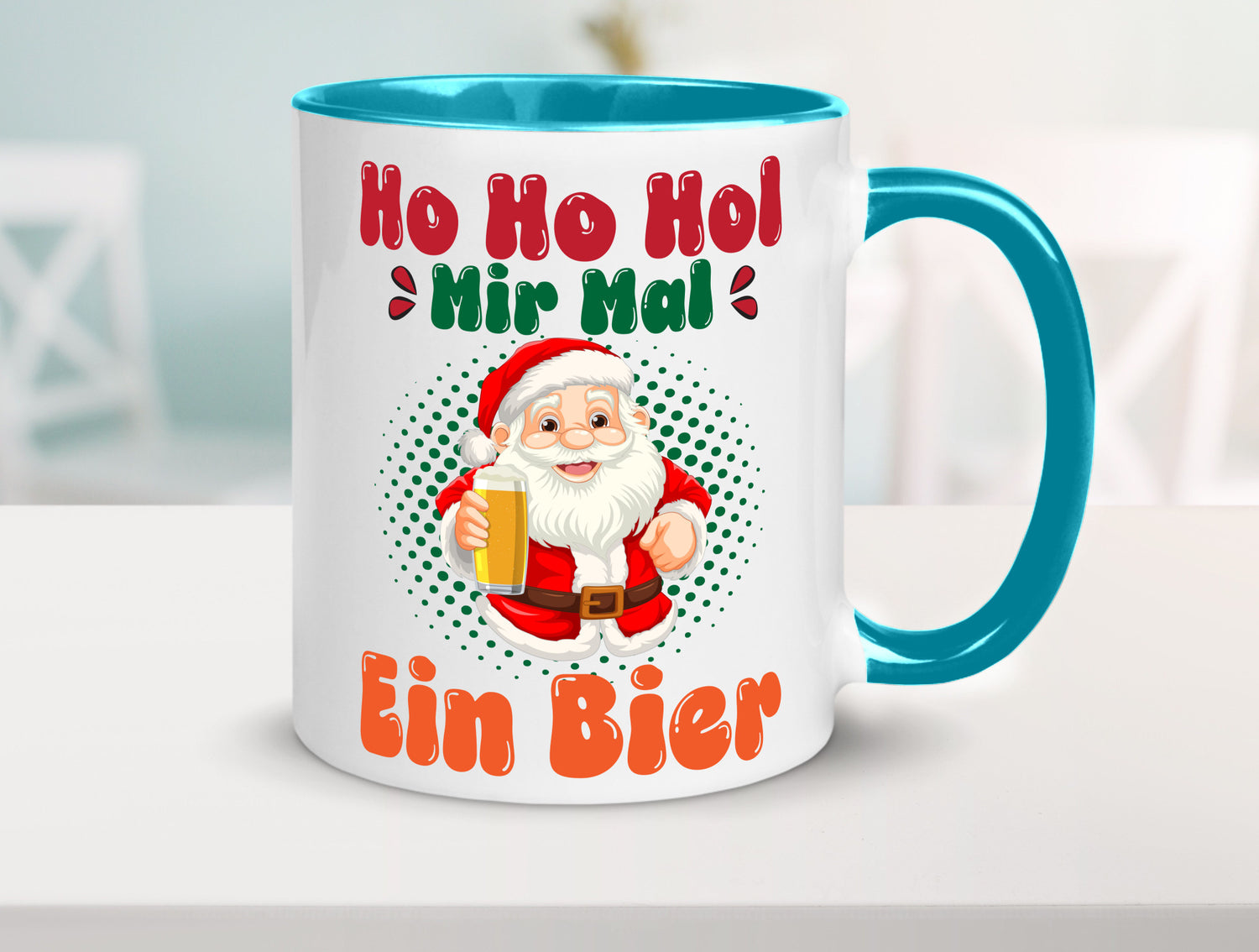 Ho mir mal ein Bier | Ugly Christmas Trinken v2 Geschenkidee Humor Tasse