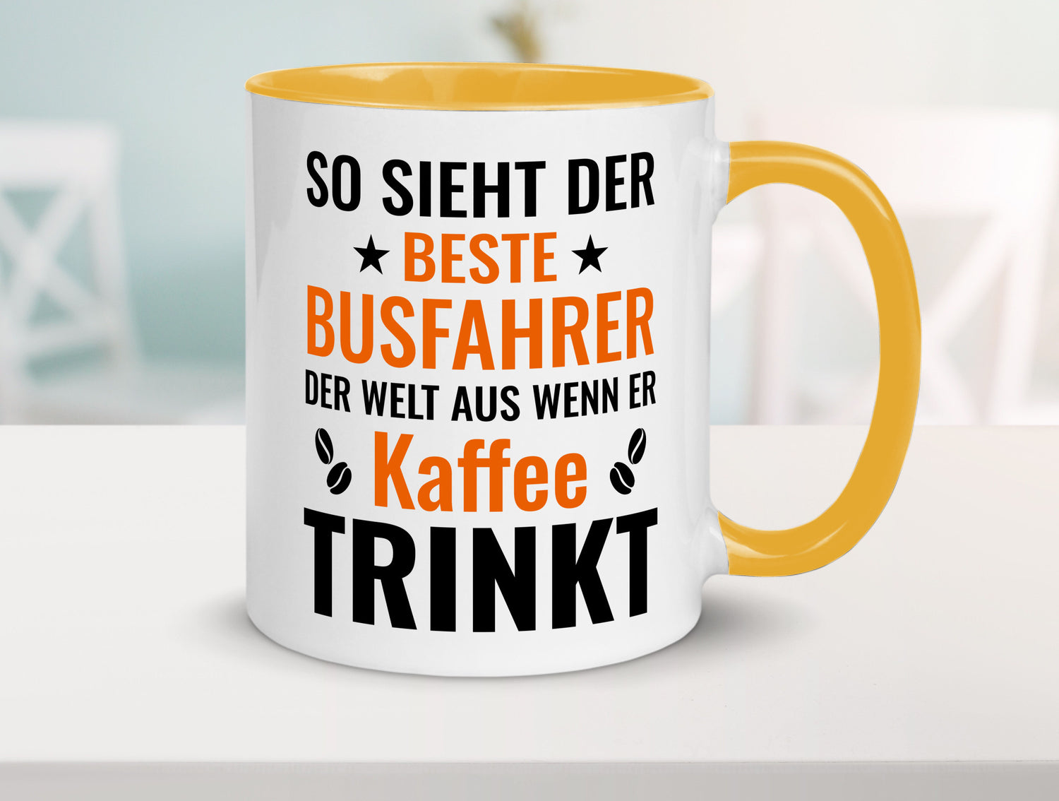 Kaffee trinkt: Busfahrer | Berufsfahrer Fahrer Geschenk Arbeit Kollegen Büro