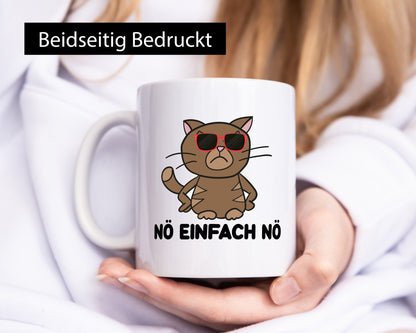 Einfach Nö | lustige Katze Sonnenbrille Null Bock lustiger Spruch Geschenk