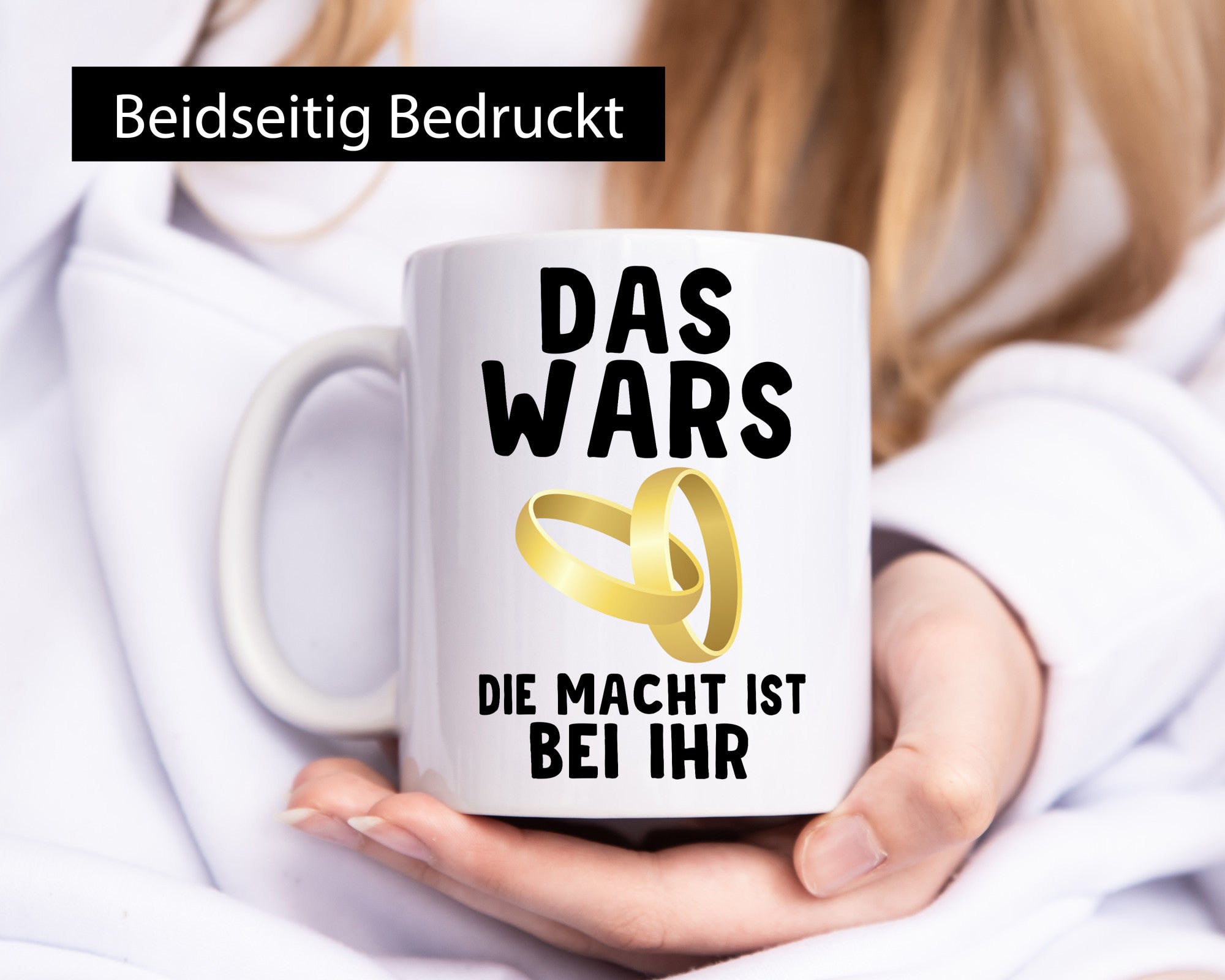Die macht ist bei ihr | Hochzeit Tasse Ehemann Ehe Geschenk Humor Geschenkidee