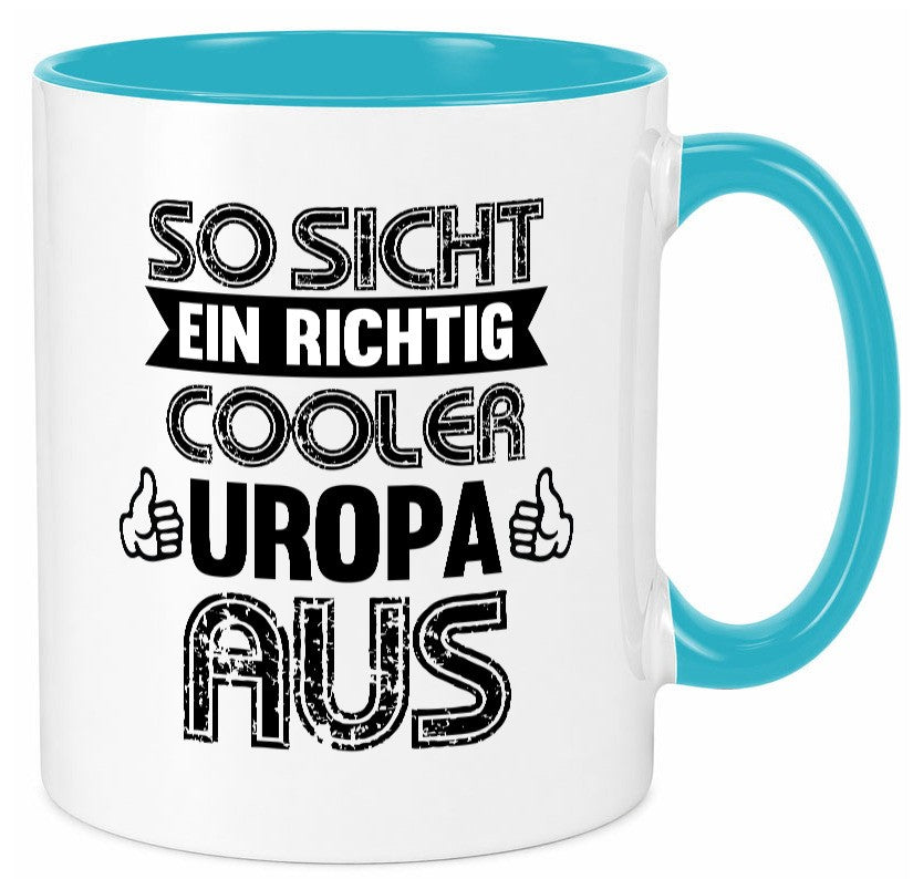 So sieht ein cooler uropa aus | Enkel lustiger Spruch Geschenk Familie Tasse