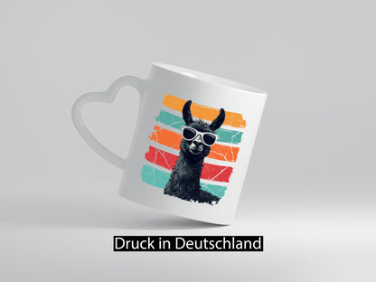Alpaka | Lama mit Sonnenbrille Humor Geschenkidee Tasse