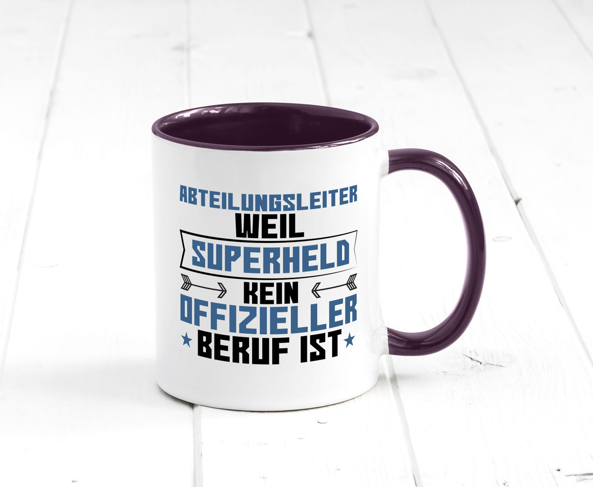 Superheld Abteilungsleiter| Führungskraft Geschenkidee Humor Tasse
