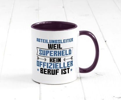 Superheld Abteilungsleiter| Führungskraft Geschenkidee Humor Tasse
