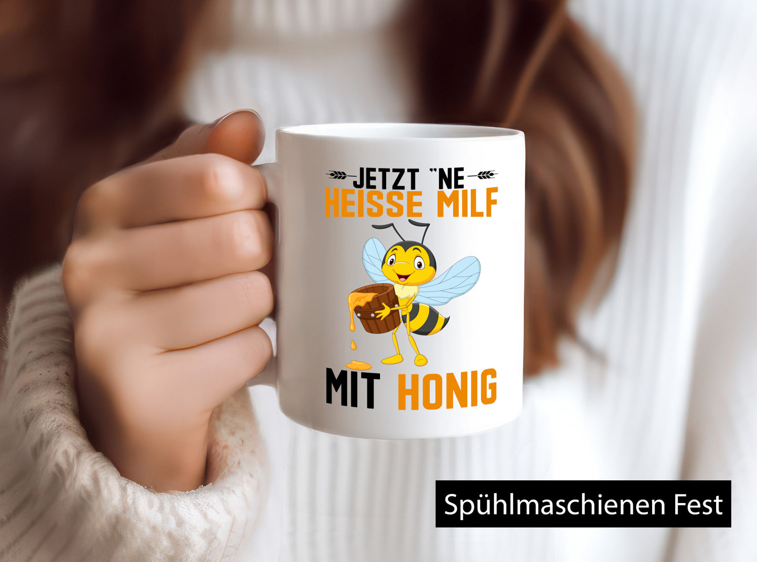Jetzt ne heisse Milf mit Honig | Imker Geschenkidee Humor Tasse