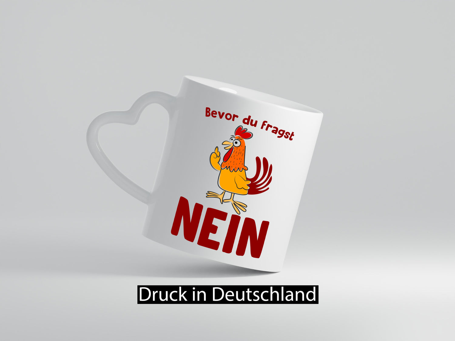 Bevor du fragst, NEIN | Huhn Bauer lustiger Spruch Geschenk Humor Geschenkidee