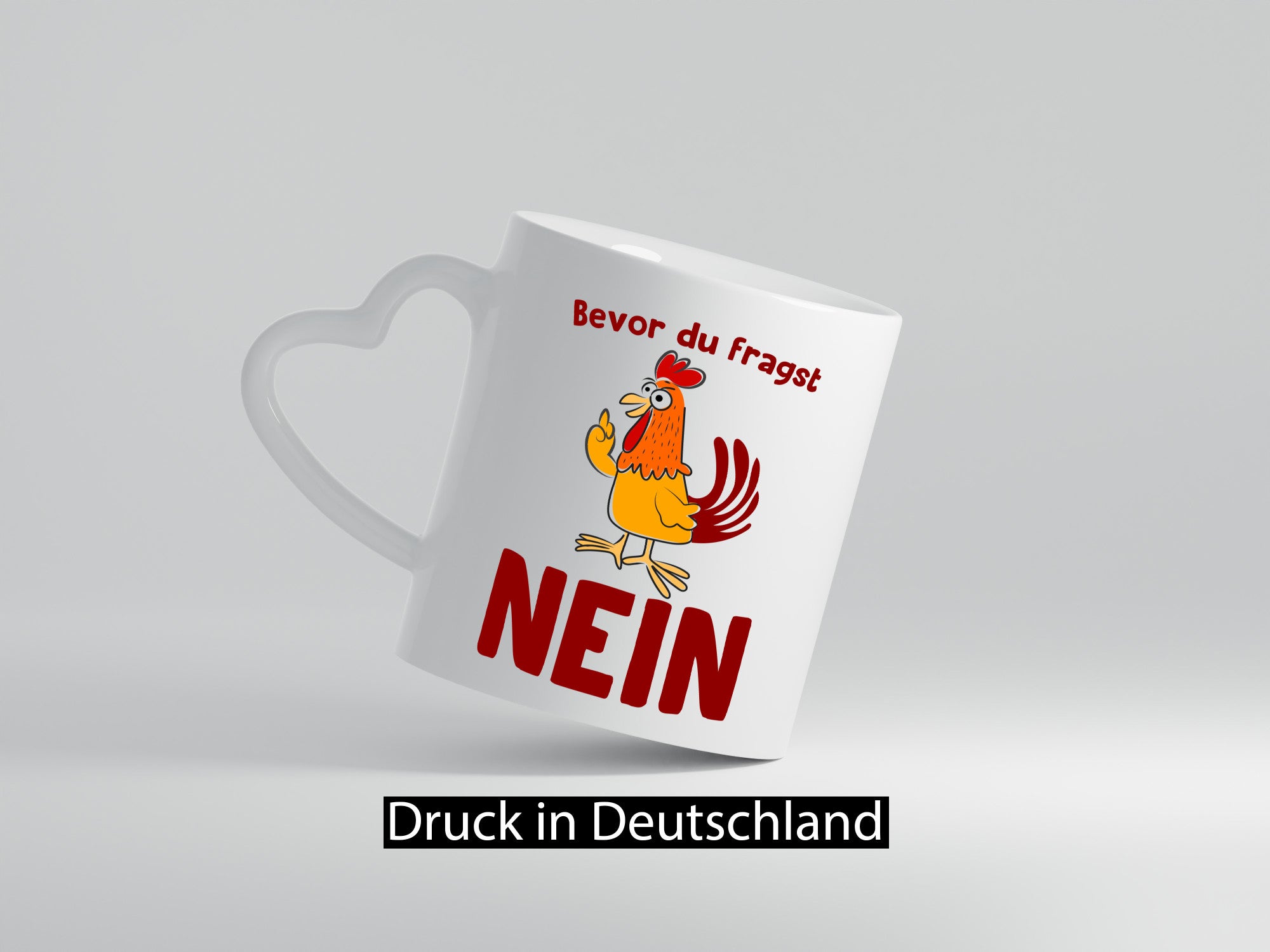 Bevor du fragst, NEIN | Huhn Bauer lustiger Spruch Geschenk Humor Geschenkidee