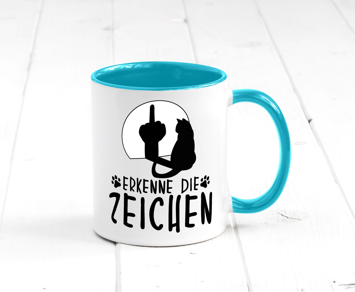 Erkenne die Zeichen | Katze Humor Tierliebhaber Geschenkidee Tasse