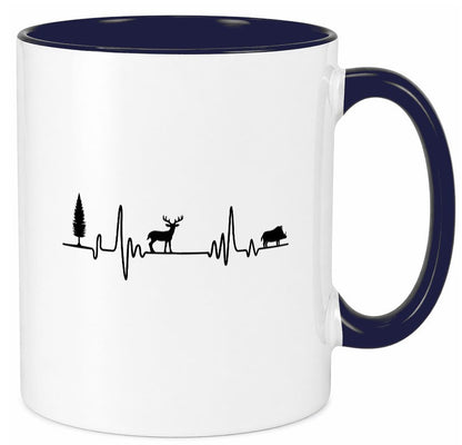 Jäger Herzschlag | Motiv Jagd Rotwild jagen Geschenkidee Humor Tasse