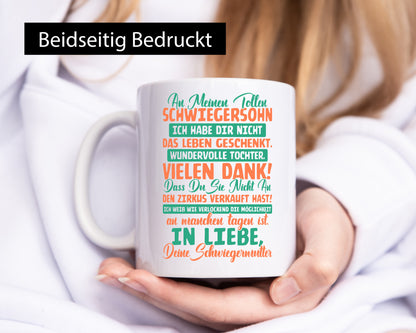 An meinen tollen Schwiegersohn vl3 Humor Familie Geschenkidee Tasse