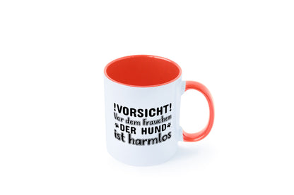 Vorsicht vor dem Frauchen | Hundebesitzerin Pfoten Geschenkidee Tierliebhaber Tasse