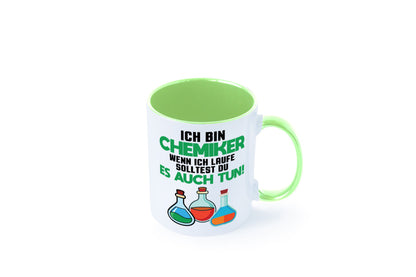 Ich bin chemiker wnen laufe solltest du es auch tun Humor Geschenkidee Tasse