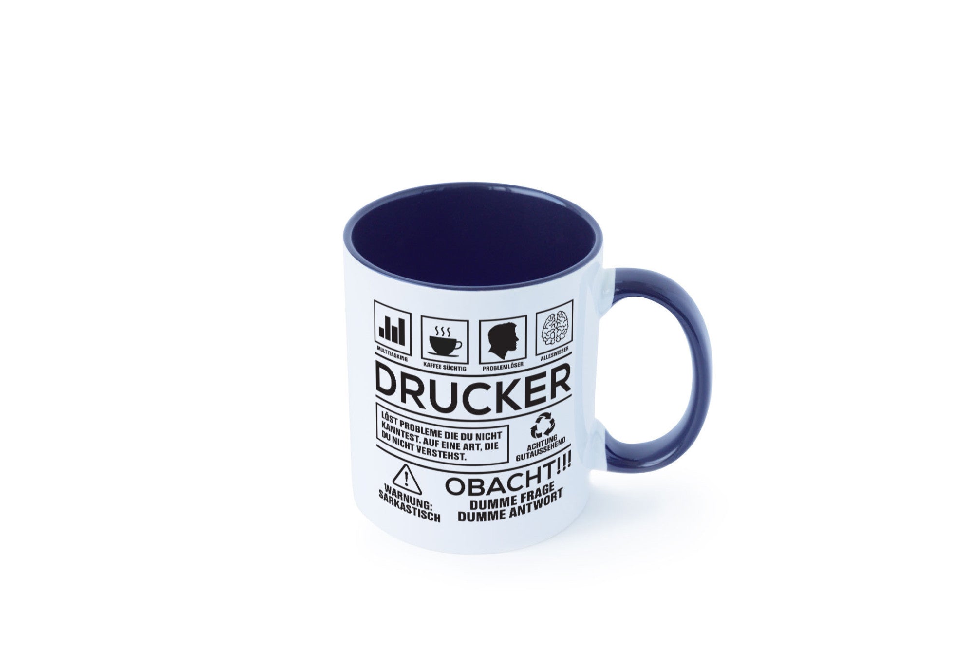 Achtung Probleme Drucker | Druckerei Print Medien Humor Geschenkidee Tasse