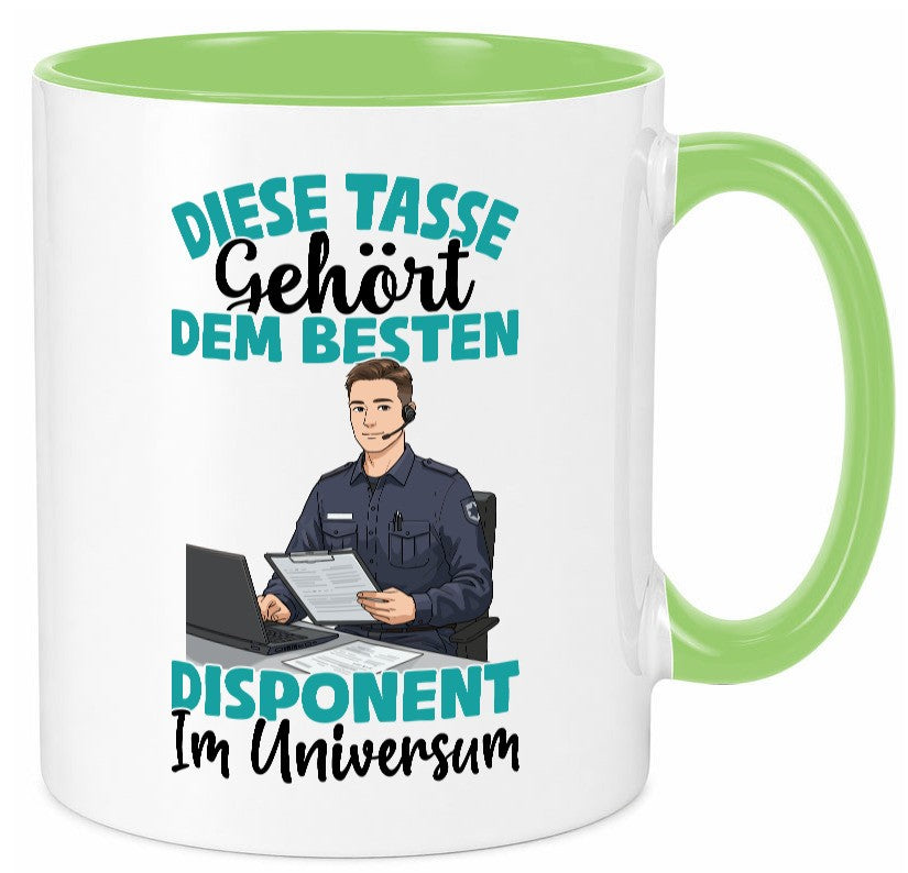 Im Universum: Disponent | Zuteiler Humor Geschenkidee Tasse