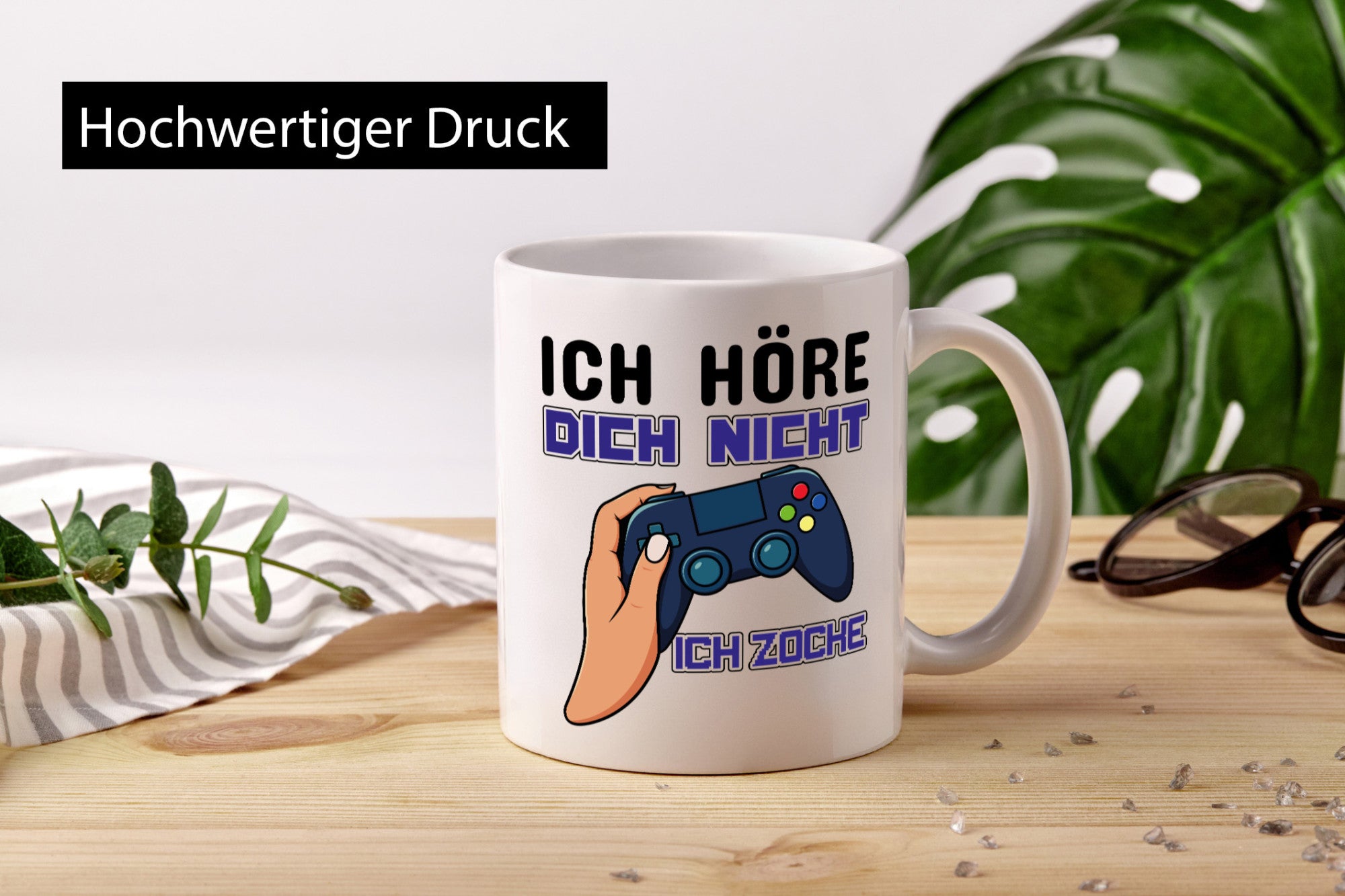 Ich höre dich nicht zocke lustig Humor Geschenkidee Geschenk Tasse