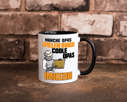 Opas spielen Bingo, coole imkern | Opa Imker| Honig lustig Familie Geschenkidee Tasse