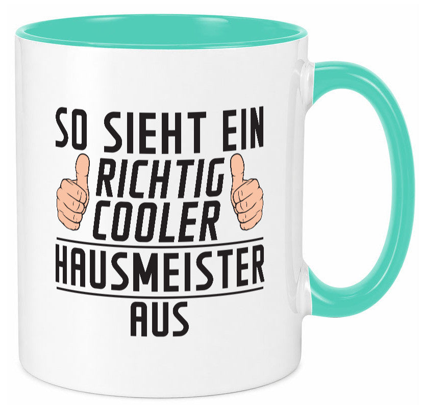 Richtig Cooler Hausmeister | Hauswart Geschenkidee Humor Tasse