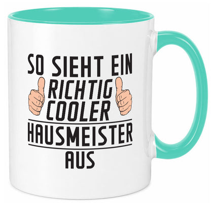 Richtig Cooler Hausmeister | Hauswart Geschenkidee Humor Tasse
