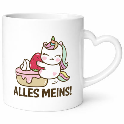 Alles meins! | Einhorn Kuchen Geschenkidee Humor Tasse
