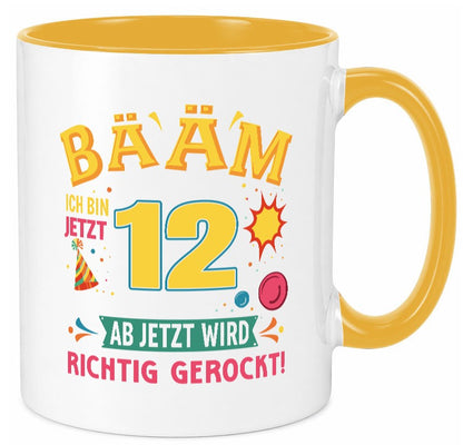 12. Geburtstag | 12 Jahre ab jetzt wird richtig gerockt Geschenk Geschenkidee Tasse