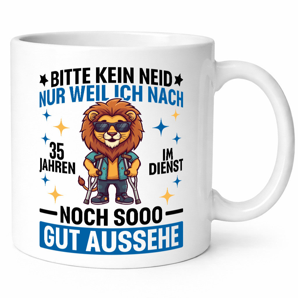 35 Jahre im Dienst | Arbeitsjubiläum Arbeit lustig Kollegen Büro Geschenk Tasse