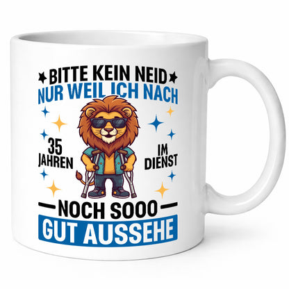 35 Jahre im Dienst | Arbeitsjubiläum Arbeit lustig Kollegen Büro Geschenk Tasse