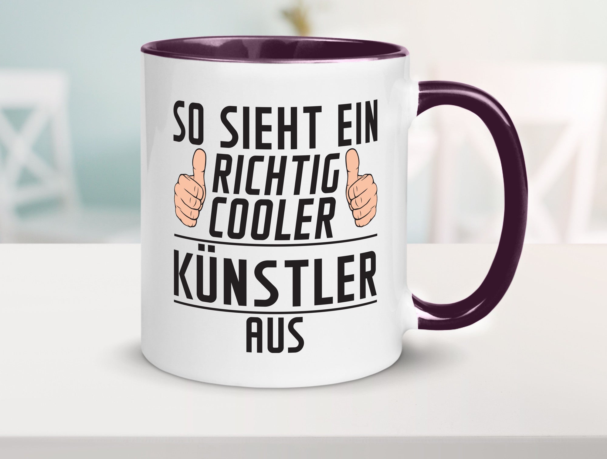 Richtig Cooler Künstler | Spruch lustig Kunst Geschenkidee Humor Tasse