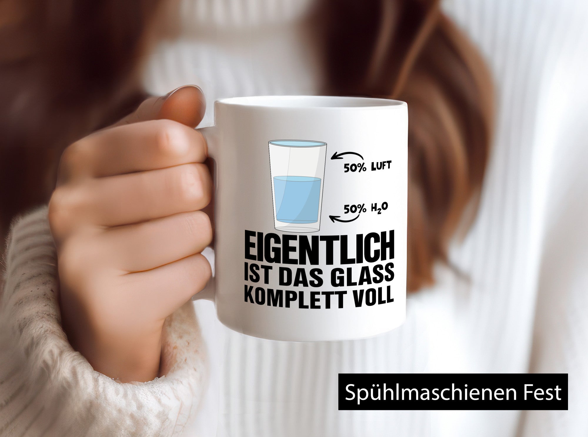 Wasserglas Motiv | Optimist Tasse Chemiker Chemie Humor Geschenkidee
