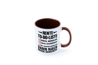 Rente To-Do-Liste | Rentner Tasse Enkel verwöhnen Geschenk Ruhestand Jubiläum