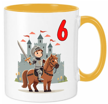 6. Geburtstag | 6 Jahre Ritter Junge Schloss Humor Geschenkidee Tasse