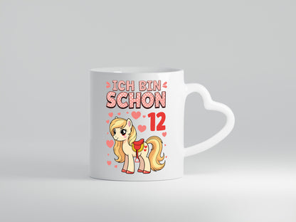 12. Geburtstag | 12 Jahre Mädchen Reiten Pony lustig Geschenkidee Geschenk Tasse