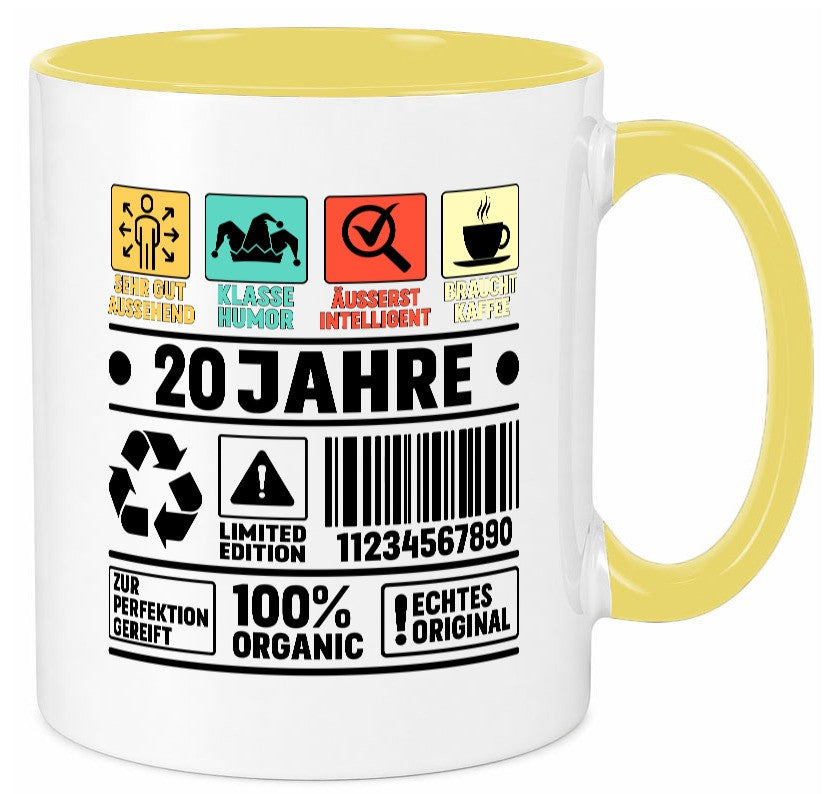 20. Geburtstag | 20 Jahre Humor Limited Edition Geschenkidee Tasse