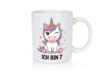 7. Geburtstag | 7 Jahre Einhorn Mädchen v2 Humor Geschenkidee Tasse
