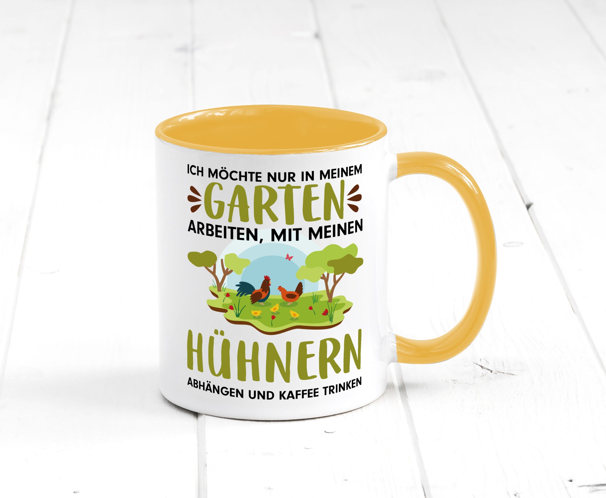 Garten Hühner | Gartenarbeit Tasse Bauernhof Spruch lustiger Geschenk Arbeit