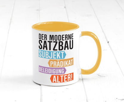 Moderner Satzbau | Lehrer Lehrerin Kollege lustig Arbeit Kollegen Büro Geschenk