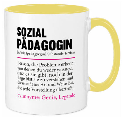 Sozialpädagogin | Spruch lustig Humor Pädagogin v2 Geschenkidee Geschenk Tasse