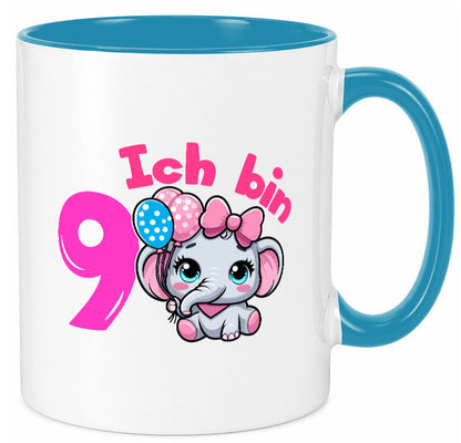 9. Geburtstag | 9 Jahre Elefant Mädchen Geschenk Geschenkidee lustiger Spruch