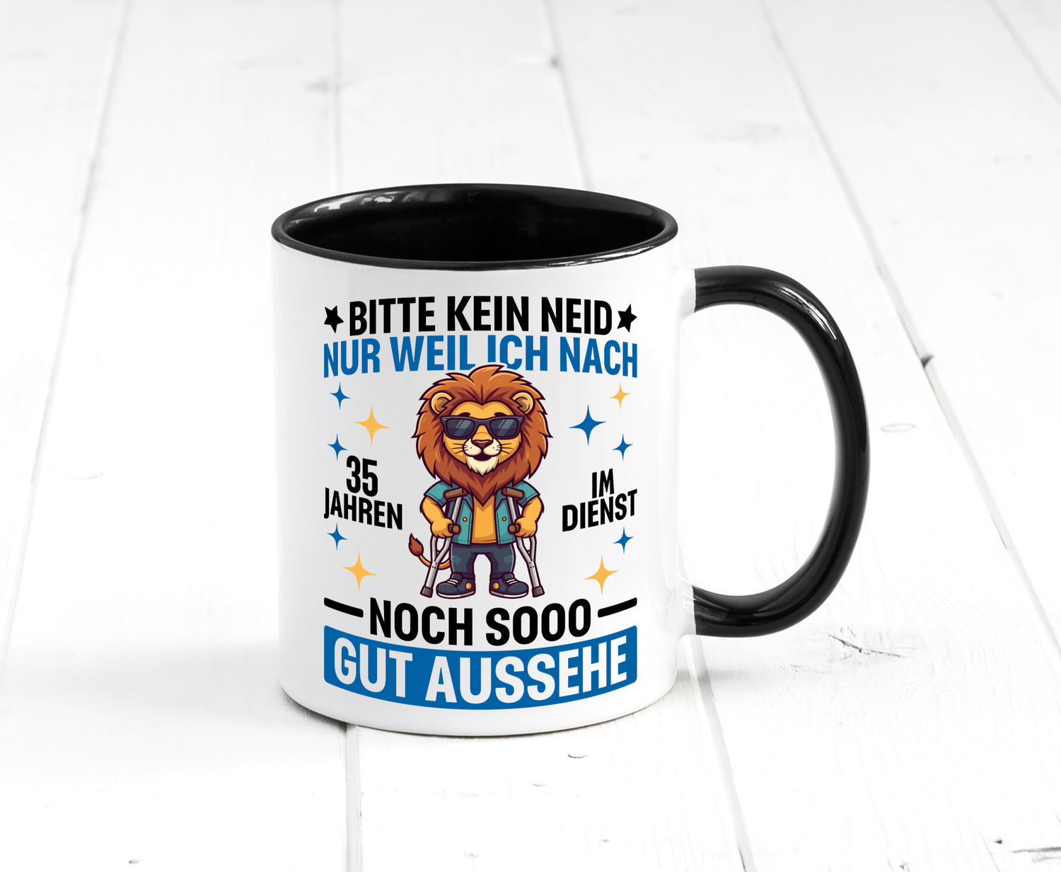 35 Jahre im Dienst | Arbeitsjubiläum Arbeit lustig Kollegen Büro Geschenk Tasse