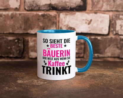 Kaffee trinkt: Bäuerin | Bauernhof Landwirtschaft Geschenk Humor Geschenkidee