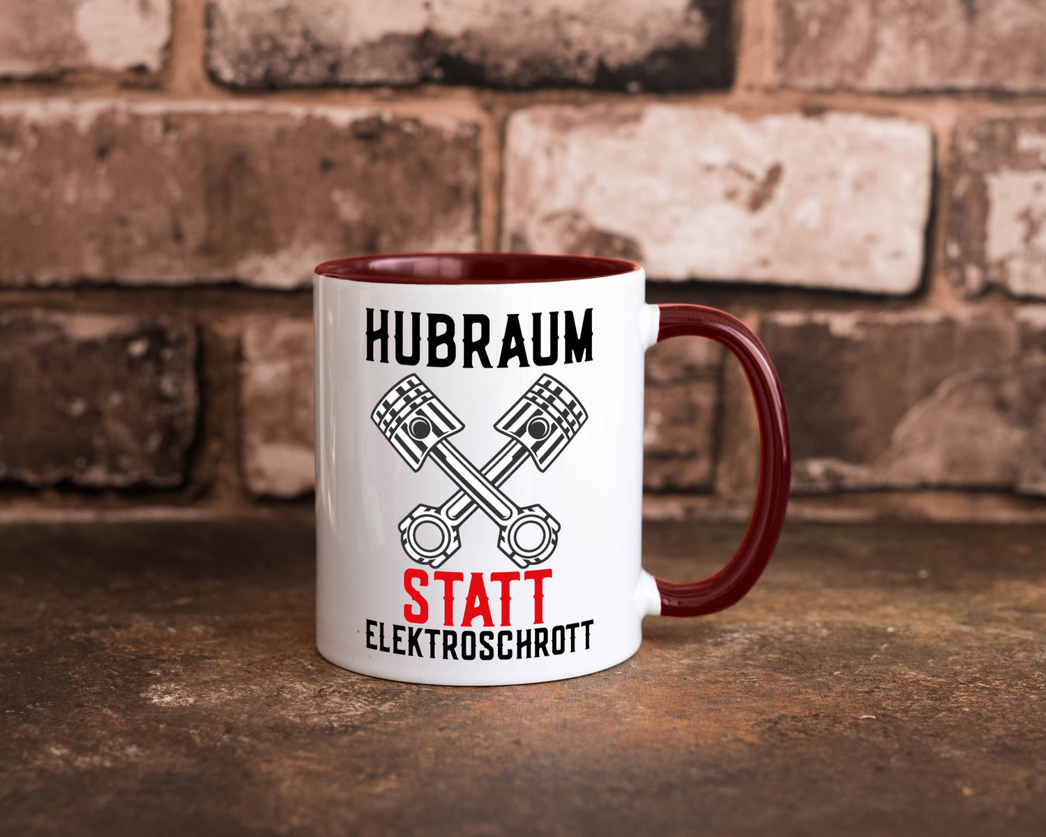 Hubraum statt Elektroschrott | Autofan Verbrennungsmotor Geschenk Humor