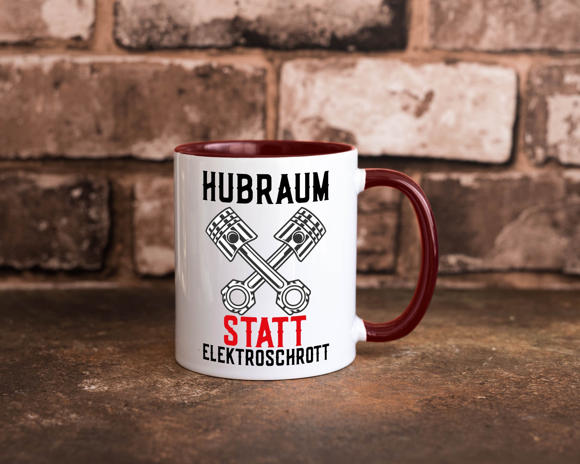 Hubraum statt Elektroschrott | Autofan Verbrennungsmotor Geschenk Humor