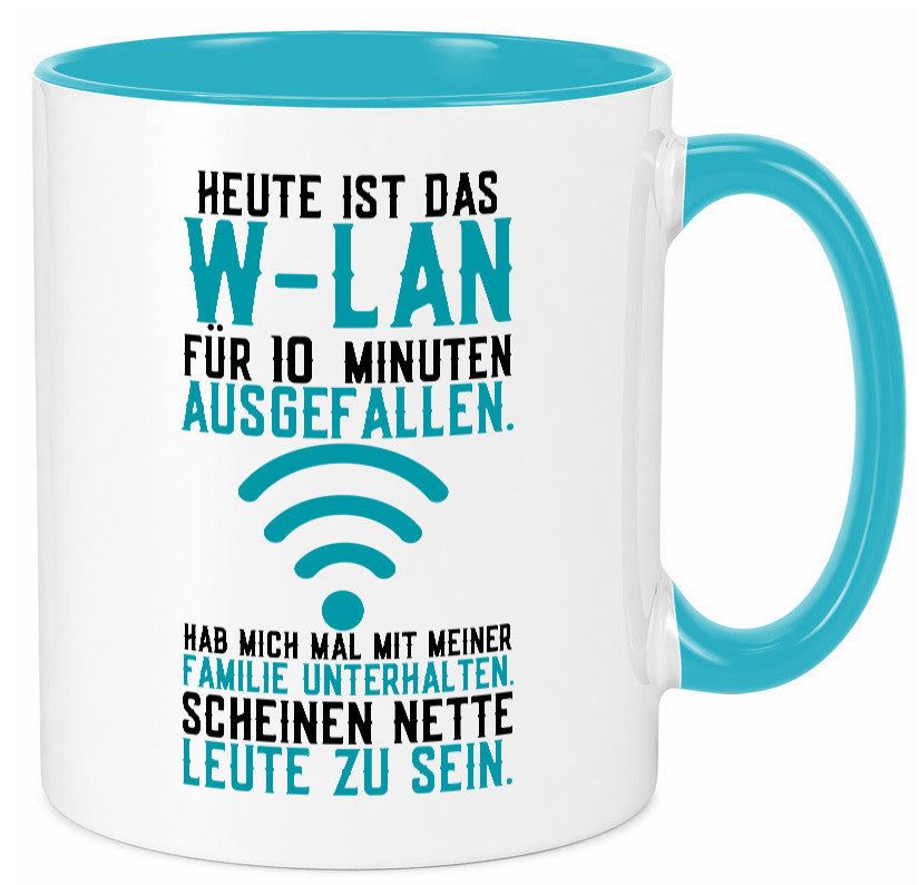 10 Minuten W-Lan Ausfall | Nerd Computer PC Gamer lustig Humor Geschenkidee Tasse