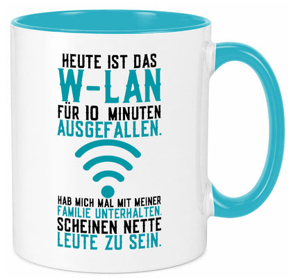 10 Minuten W-Lan Ausfall | Nerd Computer PC Gamer lustig Humor Geschenkidee Tasse