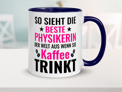Kaffee trinkt: Physikerin | Physik Geschenk Humor Geschenkidee lustiger Spruch