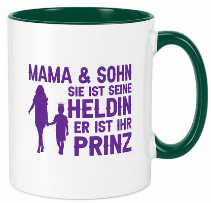 Mama &amp; Sohn | Helding Prinz Mutterliebe Geschenkidee Familie Humor Tasse