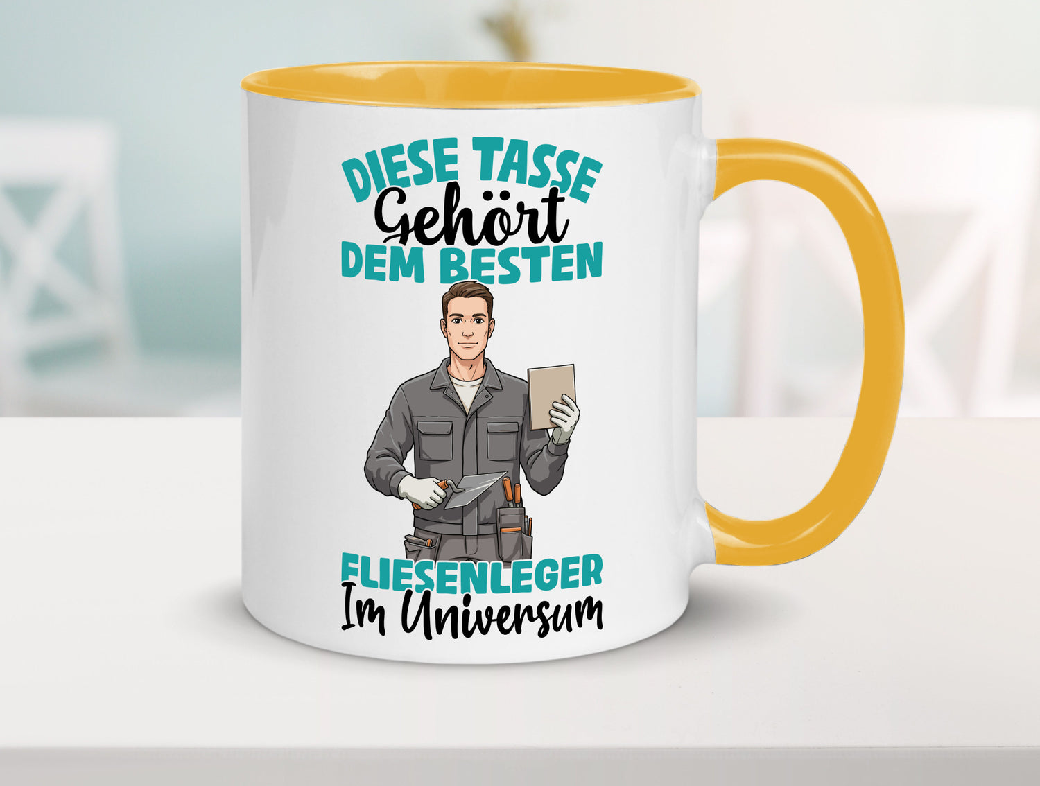 Im Universum: Fliesenleger | Fliesenlegen Bau Geschenk Humor Geschenkidee