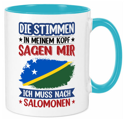 Salomonen | Urlaub Stimmen in meinem Kopf Traumland v2 Humor Geschenkidee Tasse