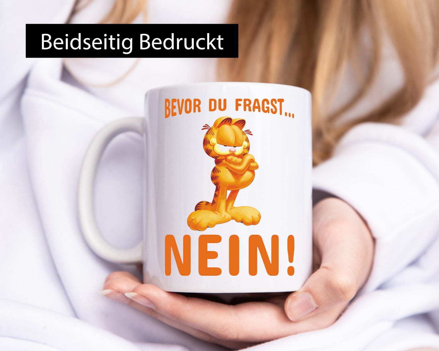 Bevor du fragst? Nein! | grimmige Katze Spruchtasse lustig Tierliebhaber Humor
